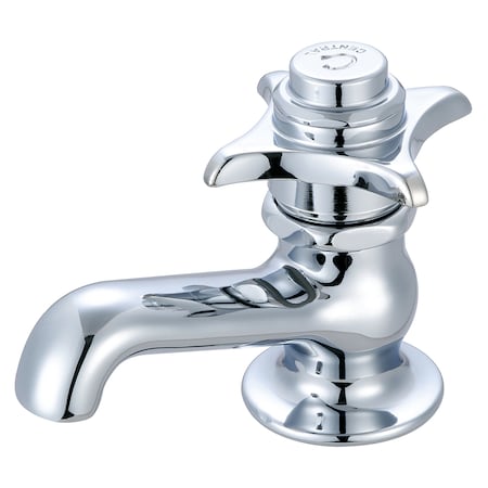 Self-Close Single Handle Basin Faucet, NPSM, Single Hole, Chrome, Weight: 2.07